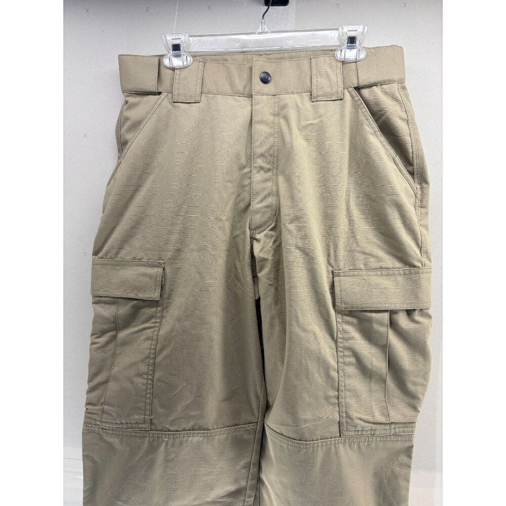 5.11 Tactical Pants Mens Khaki Cargo TDU RipStop Work Pants Gorpcore Large Long - Picture 2 of 6